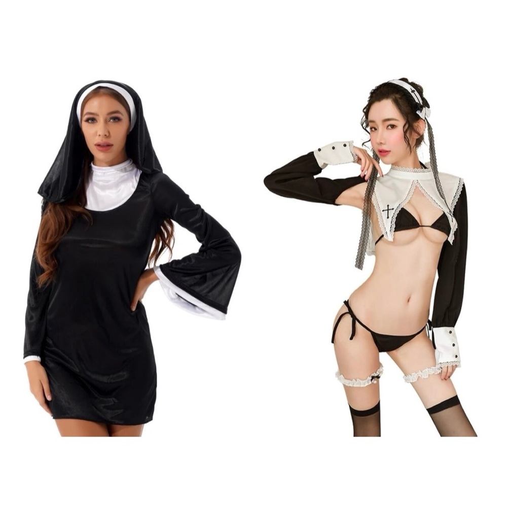 🖤🤍 Sexy Nun Cosplay Set 🤍🖤